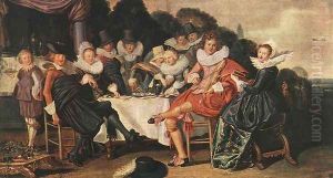 Amusing Party In The Open Air 1621 by Dirck Hals