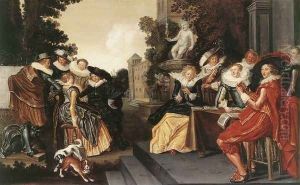 Music-Making Company on a Terrace c. 1620 by Dirck Hals