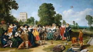 The Fête Champêtre 1627 by Dirck Hals