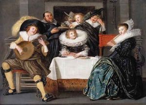 A Merry Company Making Music 1623 by Dirck Hals