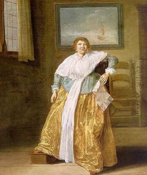 Seated Woman with a Letter 1633 by Dirck Hals