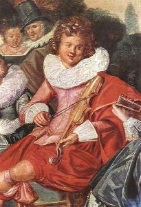 Amusing Party in the Open Air (detail) 1621 by Dirck Hals