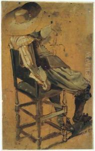 Seated Man with Sword by Dirck Hals