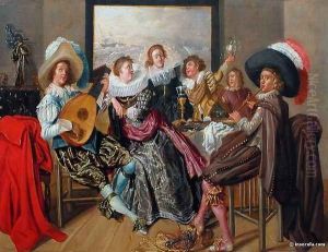 Réunion galante by Dirck Hals