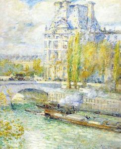 Le Louvre et le Pont Royal by Childe Hassam