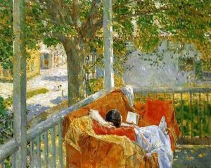 Couch on the Porch, Cos Cob by Childe Hassam