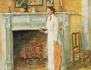 The Mantle Piece by Childe Hassam