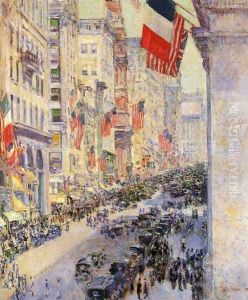 Up the Avenue from Thirty-Fourth Street, 1917 by Childe Hassam