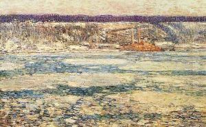 Ice on the Hudson by Childe Hassam