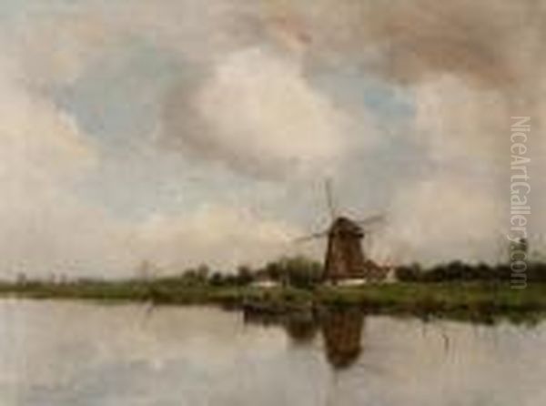 View Of A Mill In A Polderlandscape - view 1
