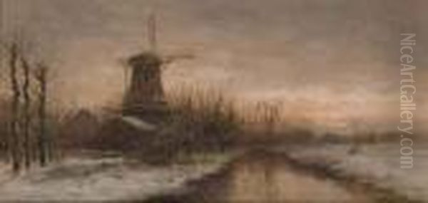 A Windmill In Winter - view 1