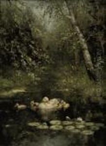 A Swim In The Pond by David Adolf Constant Artz