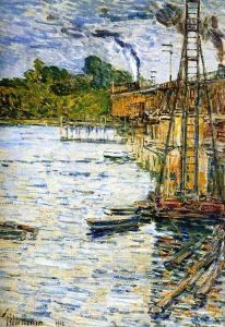 The Mill Pond by Childe Hassam
