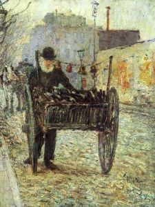 Old Bottle Man by Childe Hassam