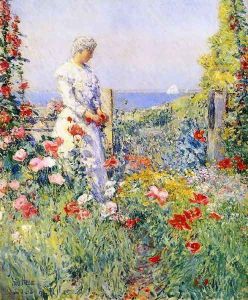 In the Garden I by Childe Hassam