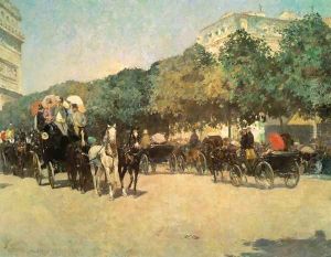 Grand Prix Day by Childe Hassam