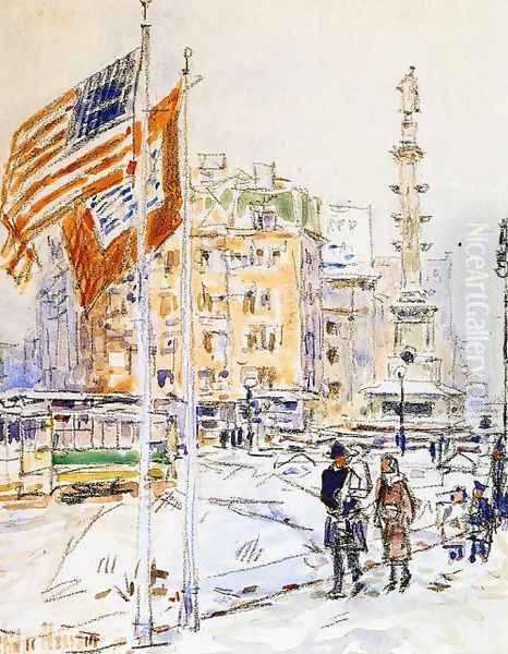 Flags, Columbus Circle - view 1
