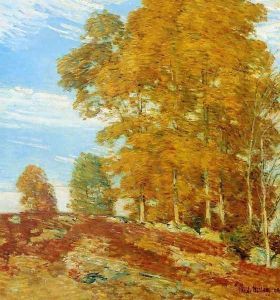 Autumn Hilltop, New England by Childe Hassam