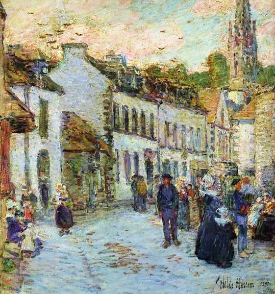 Street in Pont Aven - Evening - view 1