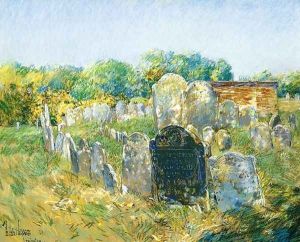 Colonial Graveyard at Lexington by Childe Hassam