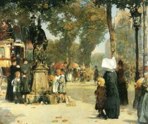 Paris Street Scene by Childe Hassam