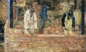 The Bricklayers by Childe Hassam