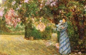 Mrs. Hassam at Villiers-le-Bel by Childe Hassam