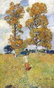 The Two Hickory Trees by Childe Hassam