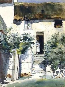 Girl in a Doorway by Childe Hassam