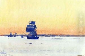 Sailing Ship Locked in Ice1 by Childe Hassam