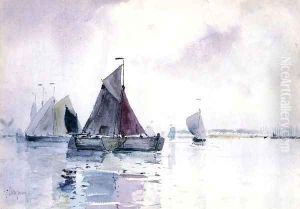 Sailing Ship Locked in Ice by Childe Hassam