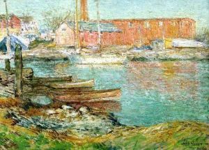 The Red Mill, Cos Cob by Childe Hassam