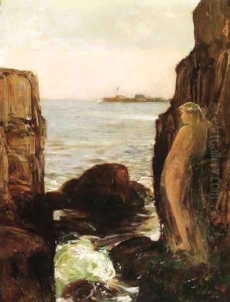 Nymph on a Rocky Ledge - view 1