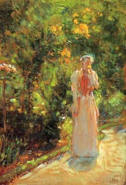 Mrs. Hassam in the Garden - view 1