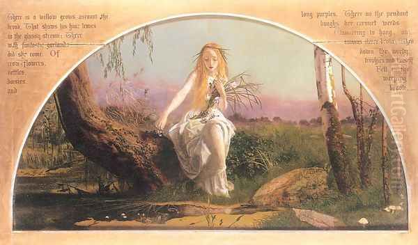 Ophelia 1852, retouched 1857-58 by Arthur Hughes