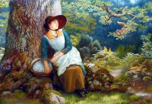Asleep In The Woods by Arthur Hughes