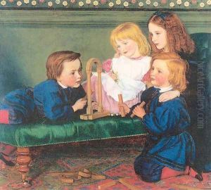 The Children of George Birkbeck Hill 1866 by Arthur Hughes