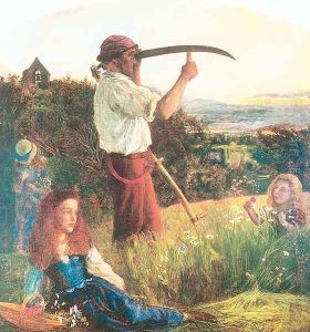 The Mower 1861-65 by Arthur Hughes