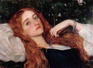 In the Grass (second version) by Arthur Hughes