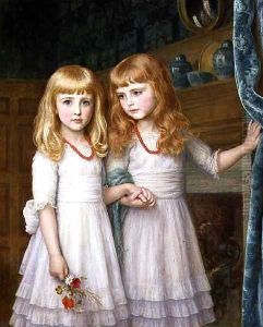 Marjorie and Lettice Wormald by Arthur Hughes