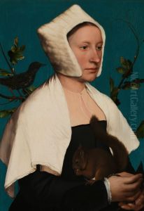 Portrait of a Lady with a Squirrel and a Starling 1527-28