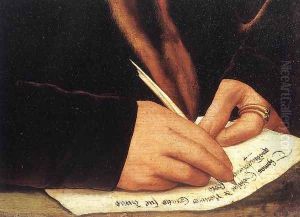 Double Portrait of Sir Thomas Godsalve and His Son John (detail) 1528