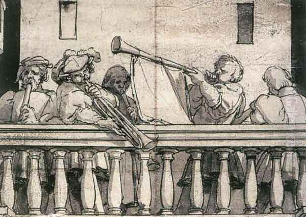 Musicians on a Balcony c. 1527 - view 1