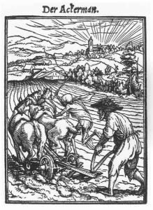 The Plowman from Dance of Death 1524-26 by Hans Holbein the Younger