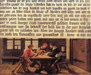 Signboard for a Schoolmaster 1516 by Hans Holbein the Younger