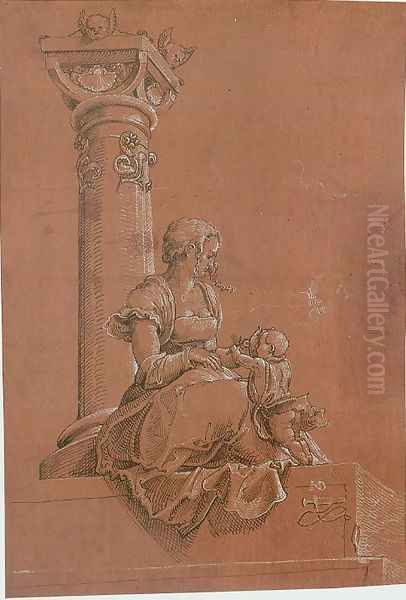 The Virgin and Child Before a Column - view 1