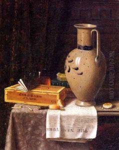 Cigar Box Pitcher and New York Herald by William Michael Harnett