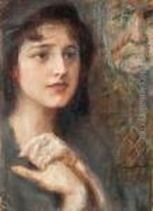 Youngwoman Being Watched by Teodor Axentowicz