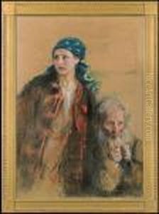 Old And Young by Teodor Axentowicz