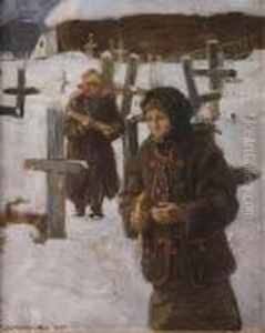 Zaduszki, 1913 R. by Teodor Axentowicz